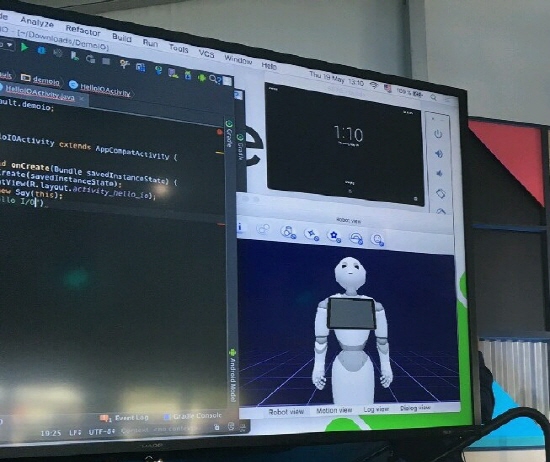 ▲LG CNS가 소프트뱅크에 제공한 로봇 페퍼용 안드로이드 SDK 화면.(자료제공=LG CNS)