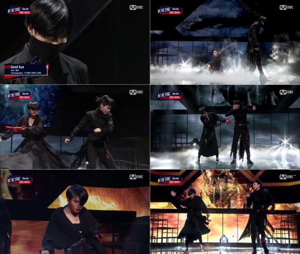 ▲첫 경연에서 1위를 차지한 태민의 무대(사진=Mnet '힛더스테이지' 방송화면)