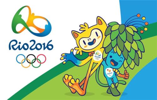 ▲리우올림픽 로고와 마스코트