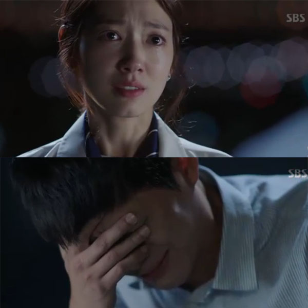 ▲'닥터스' 15회에서는 남궁민을 구하는 박신혜의 모습이 그려졌다.(사진=SBS)