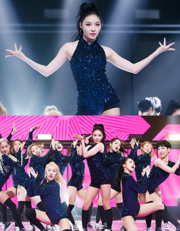 ▲'힛더스테이지' 김청하(사진=Mnet)