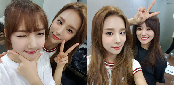 ▲'해피투게더'에 출연한 여자친구 예린, 라붐 솔빈, 구구단 세정(사진=라붐 트위터)