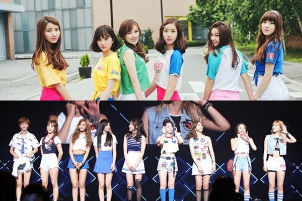 ▲걸그룹 여자친구(위), 트와이스(사진=쏘스뮤직(여자친구), JYP엔터테인먼트(트와이스))