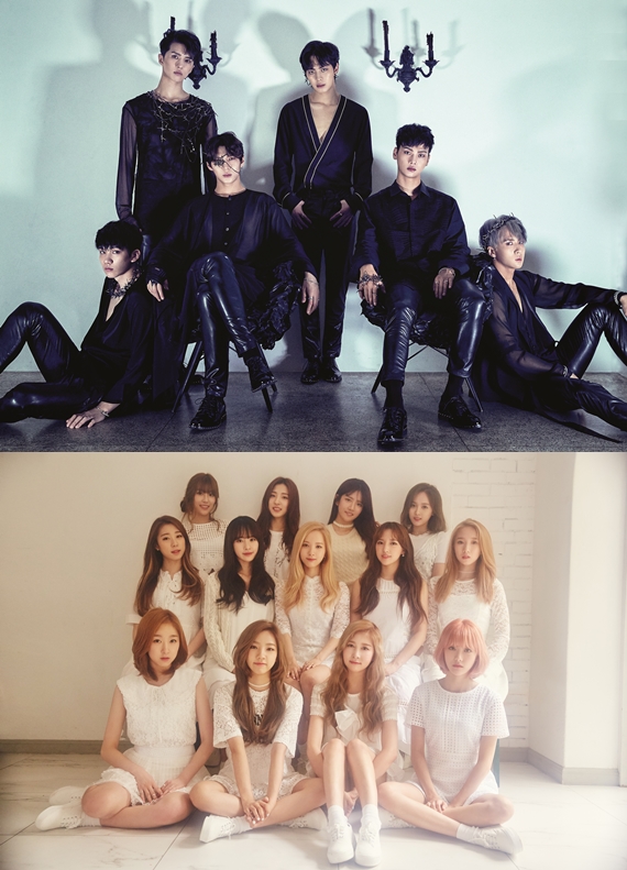 ▲빅스(위), 우주소녀(사진=젤리피쉬엔터테인먼트, 스타쉽엔터테인먼트)
