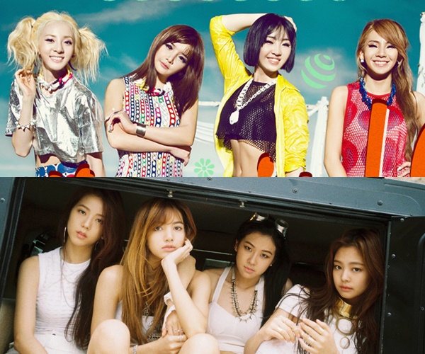 ▲YG 소속 걸그룹 2NE1(위), 블랙핑크(사진=YG엔터테인먼트)