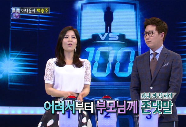 ▲'1대100' 백승주(사진=KBS2)