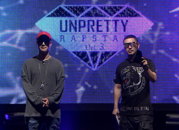 ▲'언프리티랩스타3' 산이, 양동근(사진=Mnet)