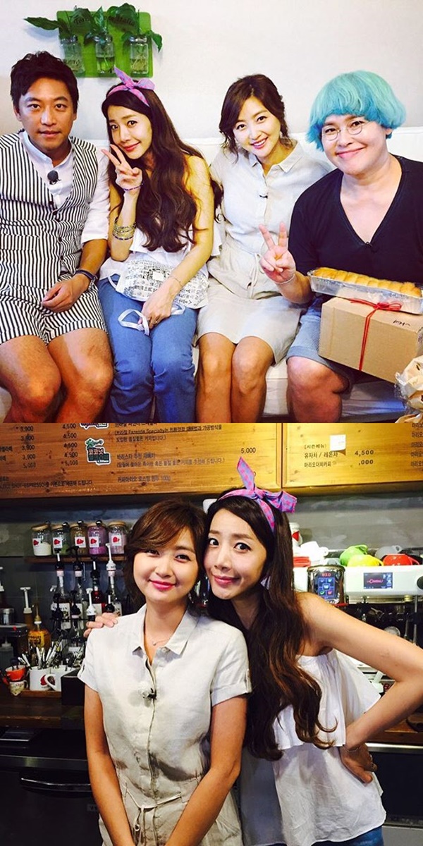 ▲(위쪽)오만석, 오승은, 허영란, 이영자. (아래쪽)허영란, 오승은(사진=오승은 인스타그램)