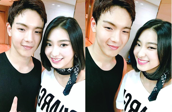 ▲'힛더스테이지' 보라가 몬스타엑스 셔누와 함께 다정한 일상을 공개했다.(사진=보라 인스타그램)