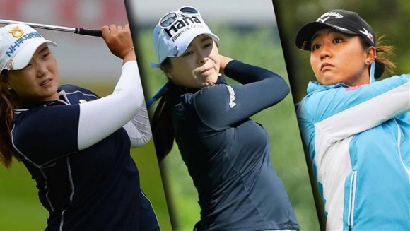 ▲왼쪽부터 이미림, 허미정, 리디아 고. 사진=LPGA