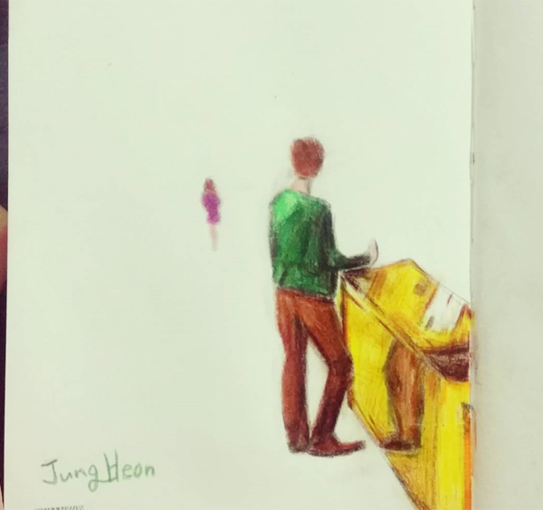 ▲'여자의 비밀' 정헌이 직접 그린 그림을 공개했다. (사진=정헌 인스타그램)