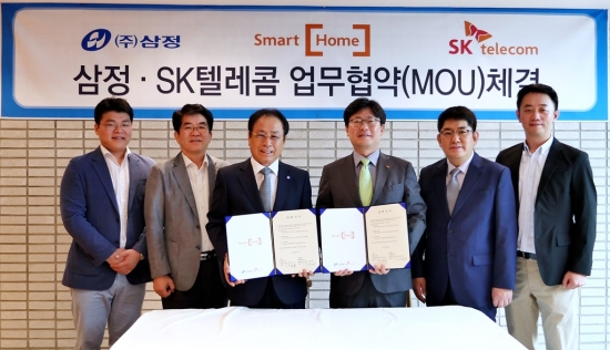 ▲
SK텔레콤과 삼정은 스마트홈 사업 협력을 위한 양해각서(MoU)를 체결했다고 30일 밝혔다.
(사진제공= SK텔레콤)