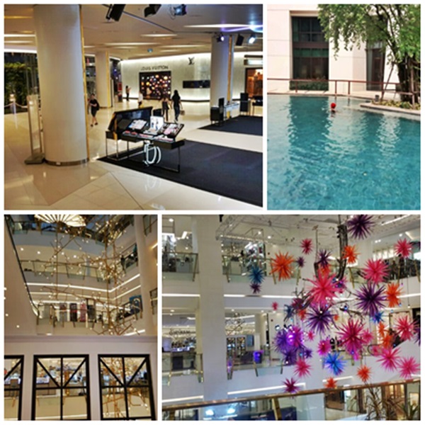 ▲태국 방콕의 한 쇼핑센터에서 혼자 수영하고 있다. (박미령 동년기자) 
