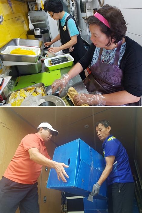 ▲'생활의 달인' 김밥의 달인(위), 이삿짐의 달인(사진=SBS)