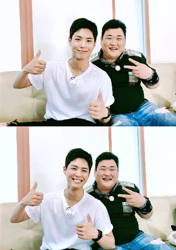 ▲'1박2일'에 출연한 박보검 김준현(사진=박보검 트위터)