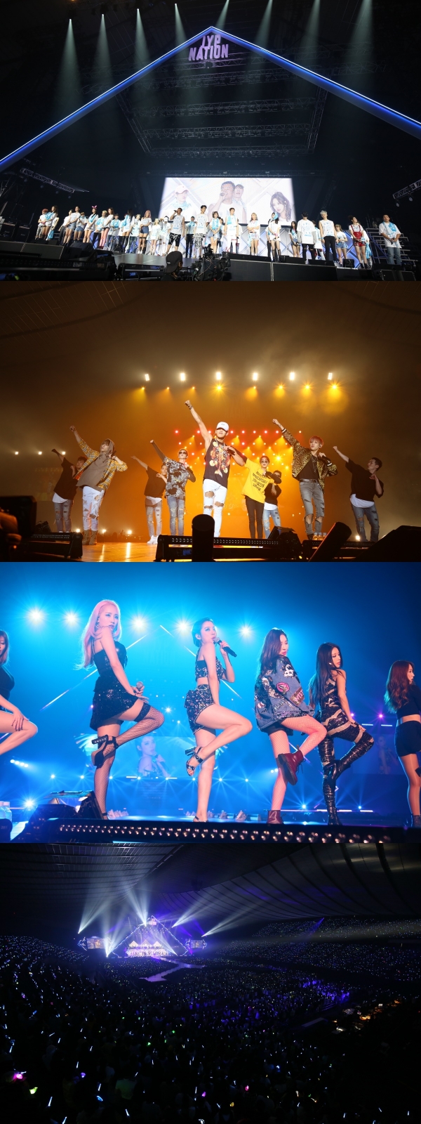 ▲JYP NATION 합동 콘서트 'MIX & MATCH' 일본 공연(사진=JYP엔터테인먼트)