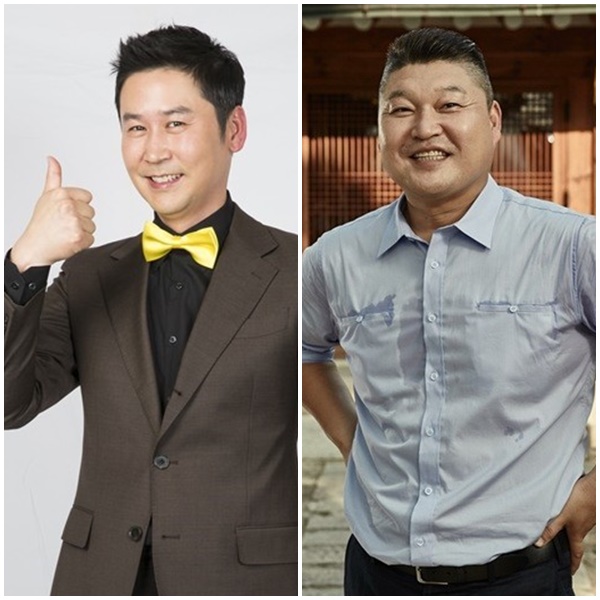 ▲tvN 시상식 MC 신동엽, 강호동(UPI코리아. 올리브TV )