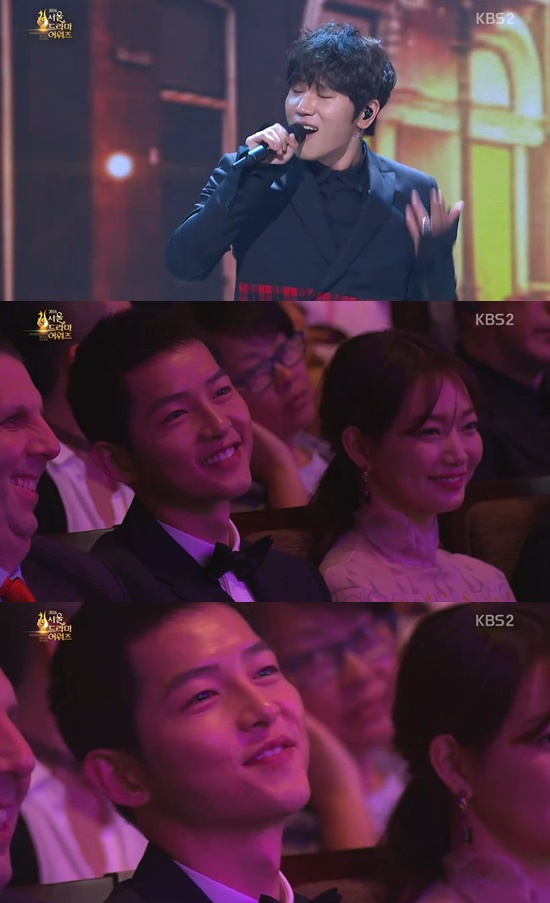 ▲[2016서울드라마어워즈] 케이윌, 송중기(사진= KBS2 )