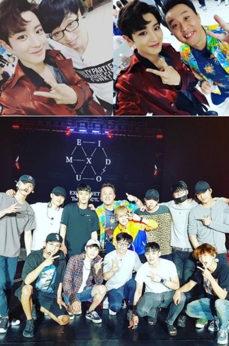 (▲엑소 찬열 인스타그램, 유재석)