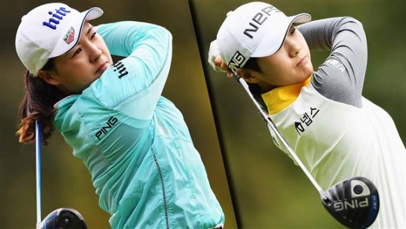 ▲전인지(왼쪽)와 박성현. 사진=LPGA