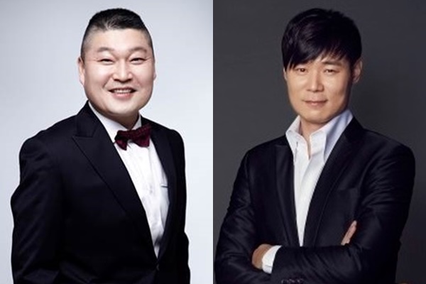 ▲'한식대첩' 새 MC 강호동(좌), 심사위원 최현석(사진=SM C&C, 올리브TV)