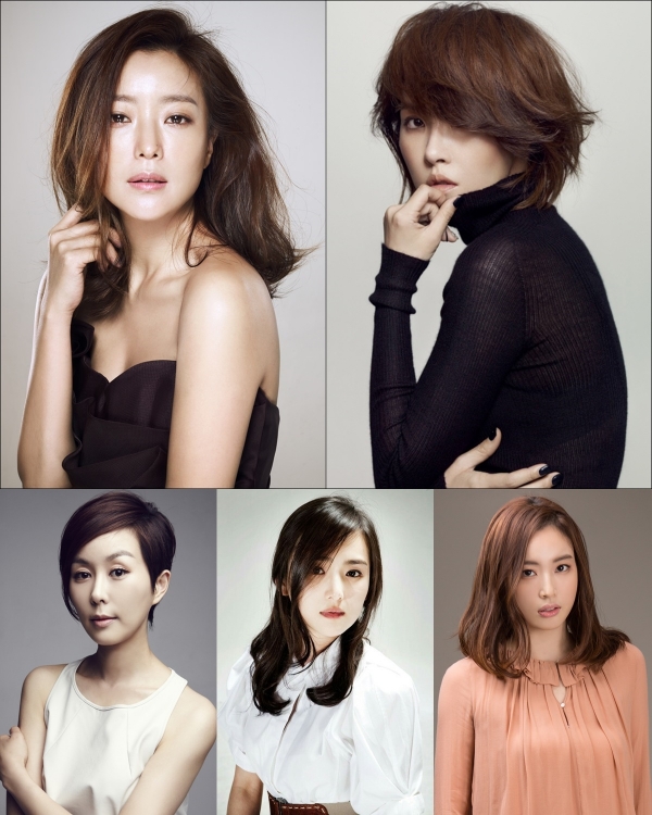 ▲'품위있는 그녀' 출연 확정지은 배우 김희선 김선아 유서진 이희진 정다혜(사진=힌지엔터테인먼트, 씨제스엔터테인먼트, 매니지먼트케이, 위드메이, 디플래닛엔터테인먼트)