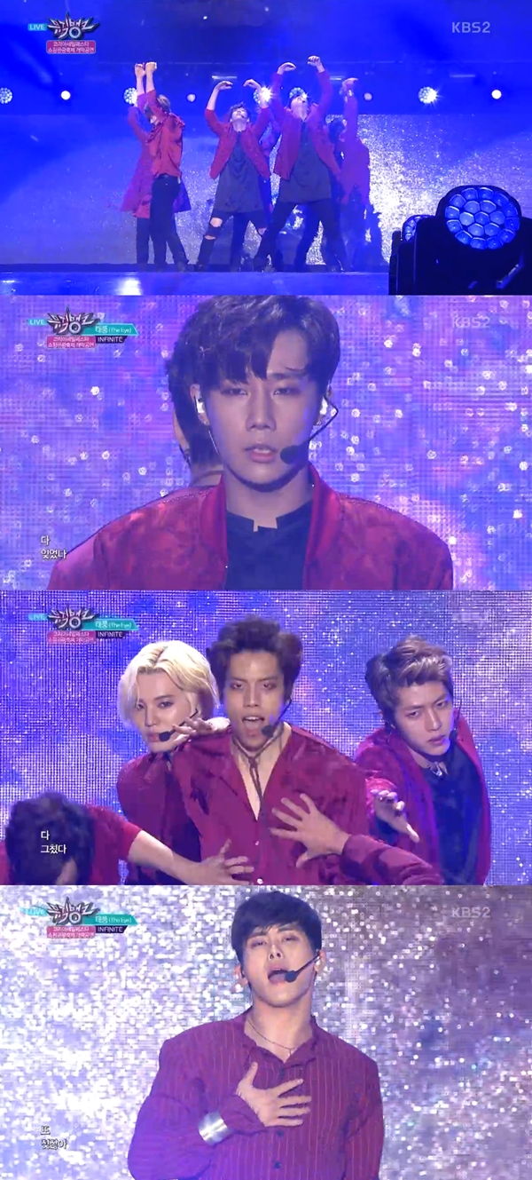 ▲그룹 인피니트(사진=KBS2 '뮤직뱅크')