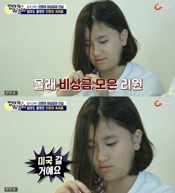 (사진=TV조선 '엄마가 뭐길래' 이혜원 딸 안리원 캡처)