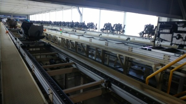 ▲현대모비스 베이징 공장에서 생산된 모듈이 이동하는 모습 (사진 = 김희진 기자_