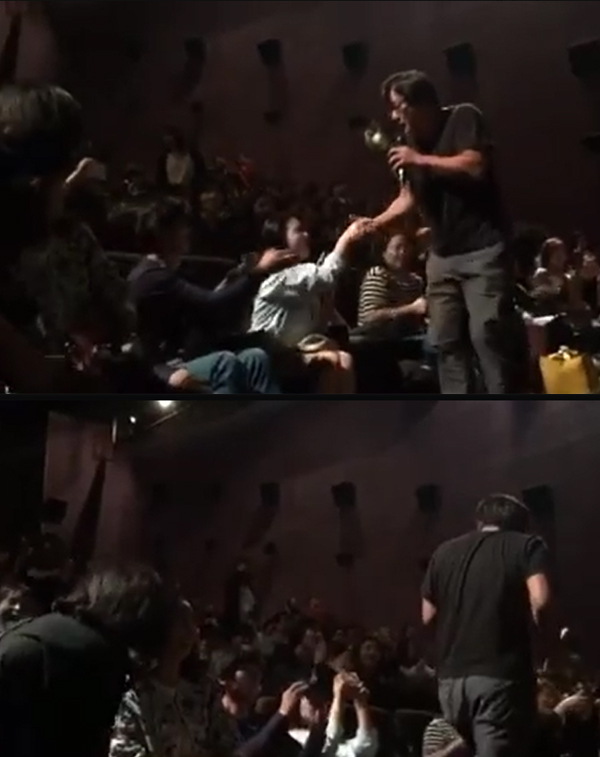 ▲곽도원이 ‘아수라’ 100만 돌파 기념 무대인사 영상을 게재했다.(사진=페이스북)