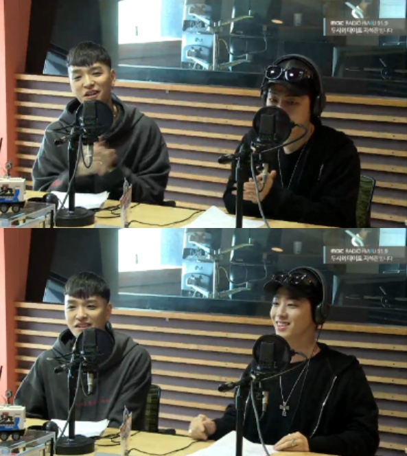 ▲래퍼 사이먼 도미닉, 음악PD 그레이(사진=MBC FM4U '2시의 데이트 지석진입니다' 캡처)