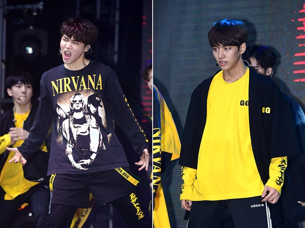 ▲펜타곤 진호(왼쪽), 홍석(사진=윤예진 기자 yoooon@)