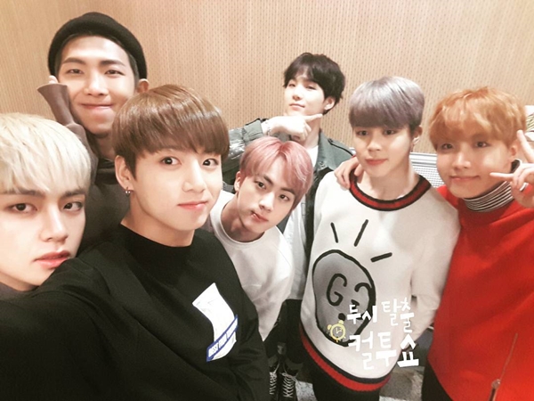 ▲그룹 방탄소년단(사진=SBS '두시탈출 컬투쇼' 공식 인스타그램)