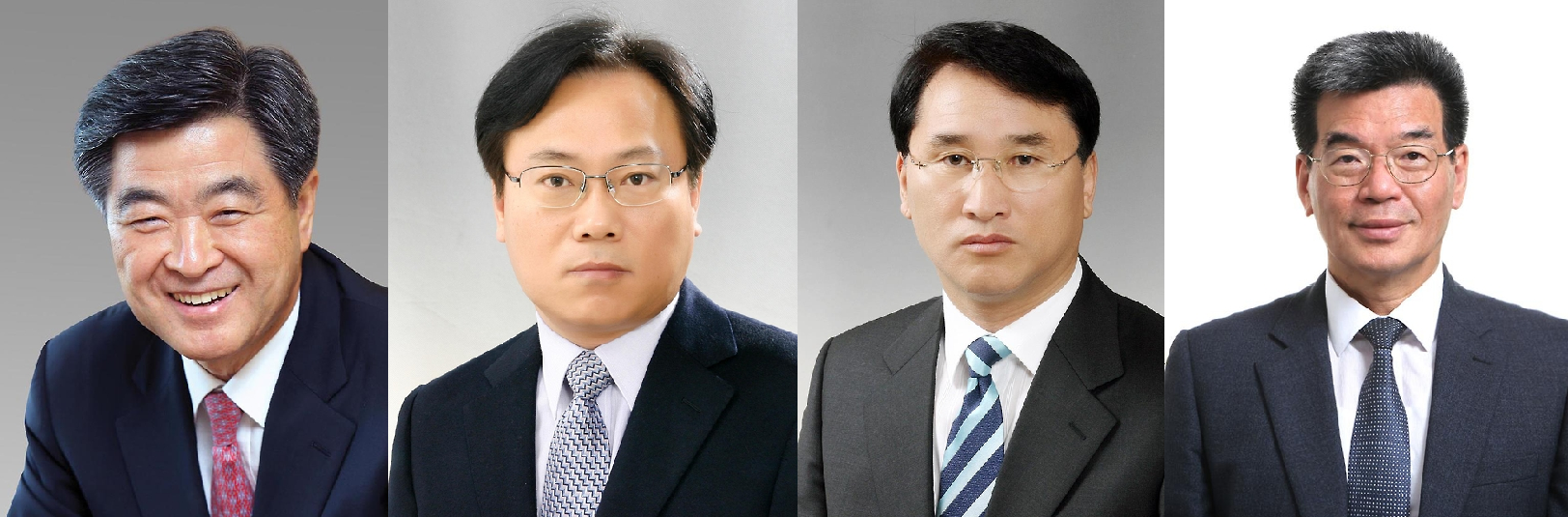 ▲권오갑 현대중공업 대표이사 부회장, 강환구 현대중공업 대표이사 사장, 한영석 현대미포조선 사장, 가삼현 현대중공업 사장.(왼쪽부터)(사진제공=현대중공업)