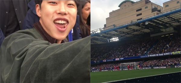 ▲배우 류준열이 잉글랜드 프리미어리그 관람 영상을 게재했다.(사진=류준열 인스타그램)