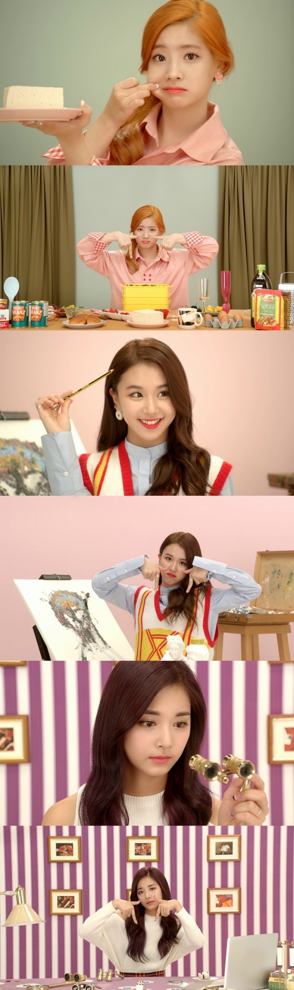 ▲트와이스 TT필름 속 다현 채영 쯔위(사진=JYP엔터테인먼트)