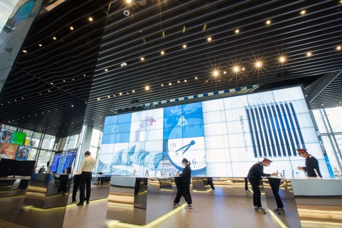 ▲삼성 딜라이트 홍보관 비디오월에 적용된 삼성디스플레이 PID 패널 (사진 제공 = 삼성디스플레이)