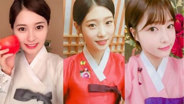 ▲걸그룹 다이아가 '한복의 날'을 맞아 한복 착용 사진을 공개했다.(사진=다이아 인스타그램)