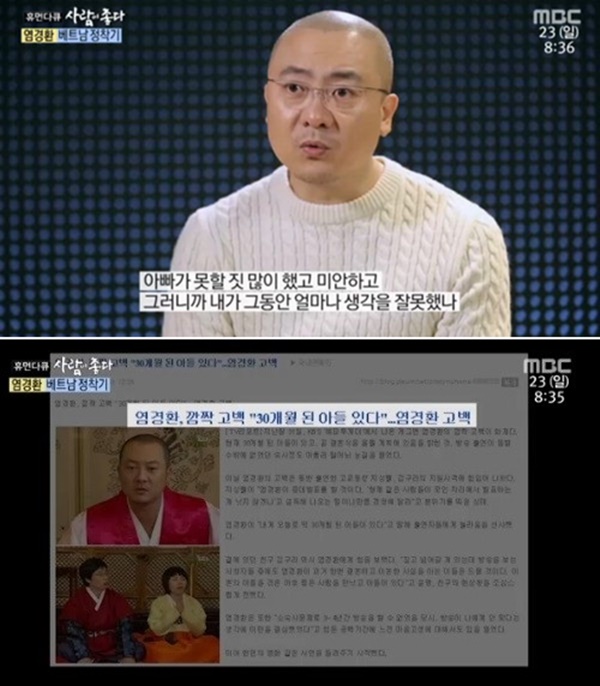 ▲개그맨 염경환(사진=MBC '사람이 좋다')