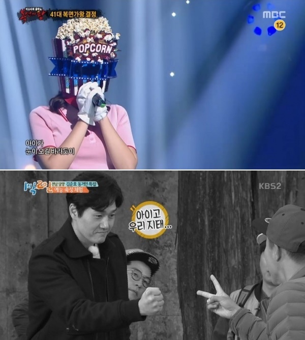 (사진=MBC '복면가왕', KBS2 '1박 2일')