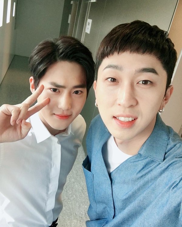 ▲엑소 수호, 래퍼 슬리피(사진=슬리피 인스타그램)