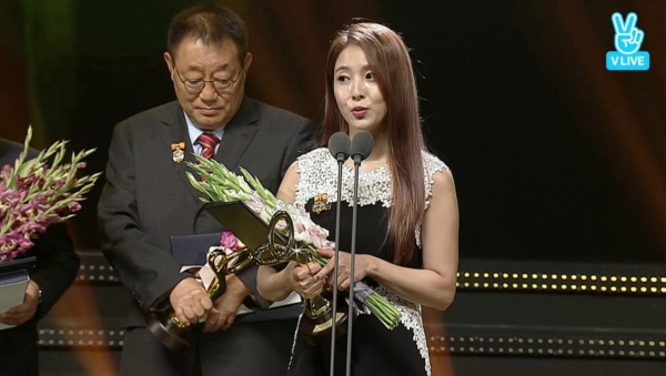 ▲가수 보아(사진=2016 대한민국 대중문화예술상 시상식 캡처)