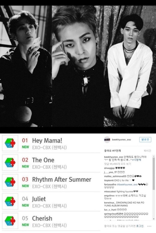 (▲ 첸백시, 백현 인스타그램)