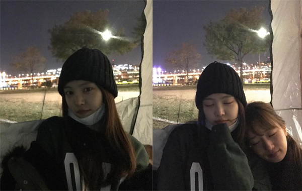 ▲에이핑크 손나은 윤보미(사진=손나은 인스타그램)