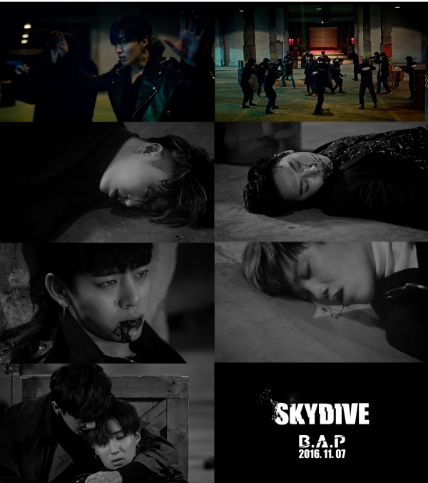 ▲B.A.P '스카이다이브' 뮤직비디오 트레일러(사진=TS엔터테인먼트)