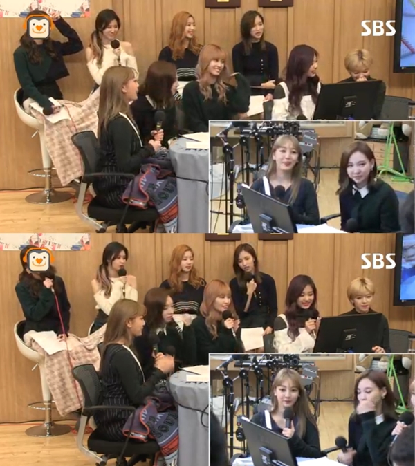 ▲그룹 트와이스(사진=SBS '두시탈출 컬투쇼' 캡처)