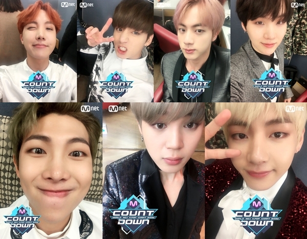 ▲그룹 방탄소년단(사진=Mnet '엠카운트다운' 공식 트위터)