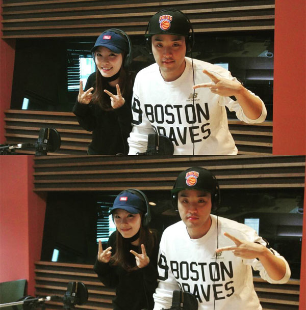 ▲신보라 한희준(사진=MBC FM 4U '두데' 인스타그램)