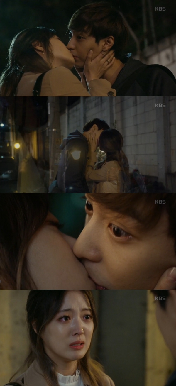 ▲이세영, 현우에 기습 키스(출처=KBS2 ‘월계수 양복점 신사들’ 방송캡처)