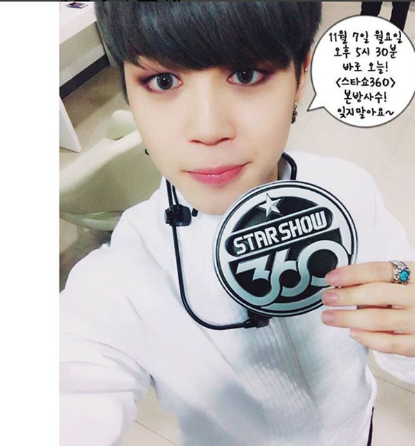 ▲'스타쇼360' 방탄소년단 지민(사진=MBC뮤직 인스타그램)